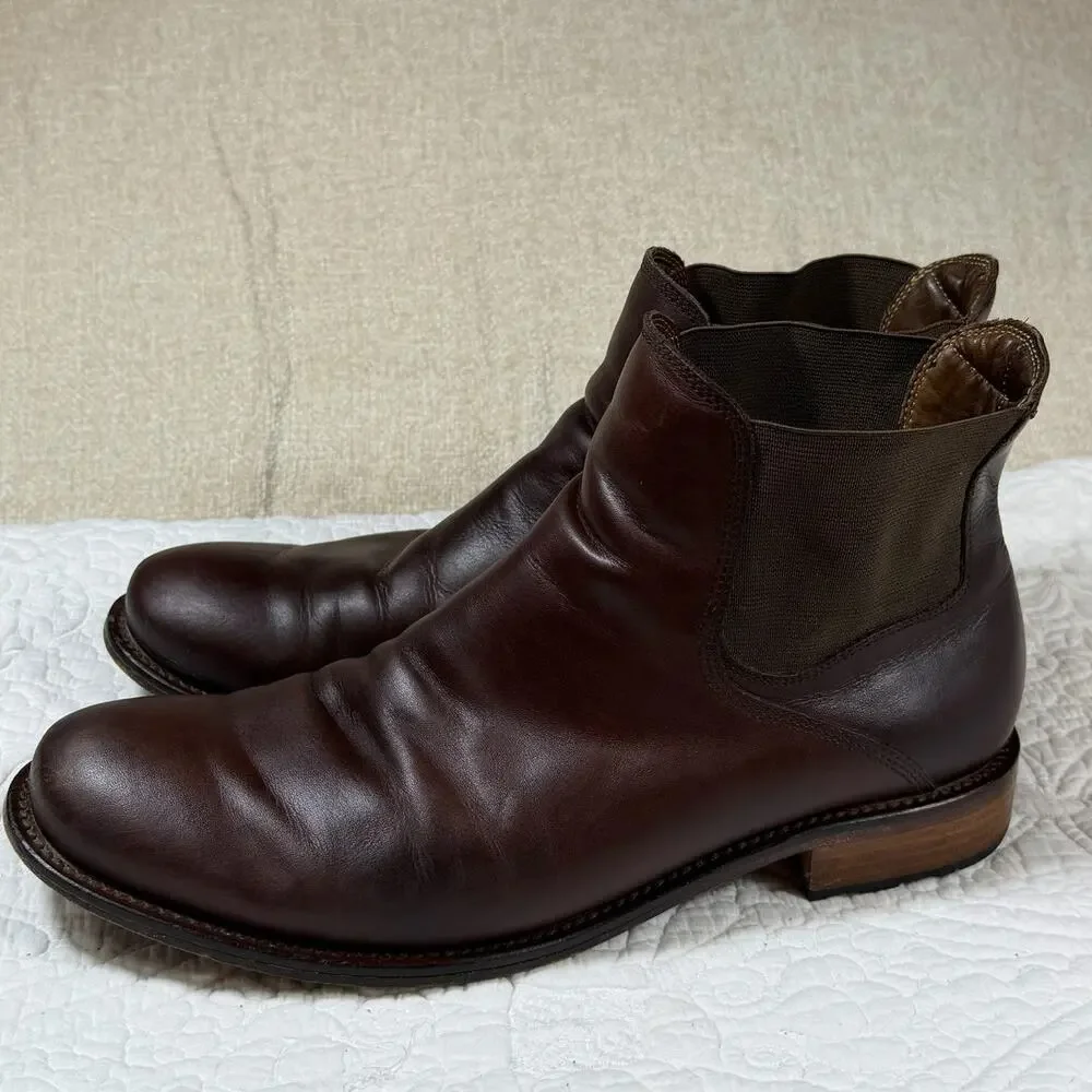 Trask Men's 10 Brown Leather Boots Premium Handcrafted Casual Dress Comfort